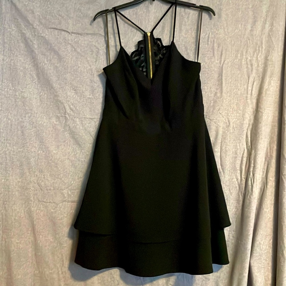 Mini plus size  20W black sleeveless,  dress, halter style, with lace